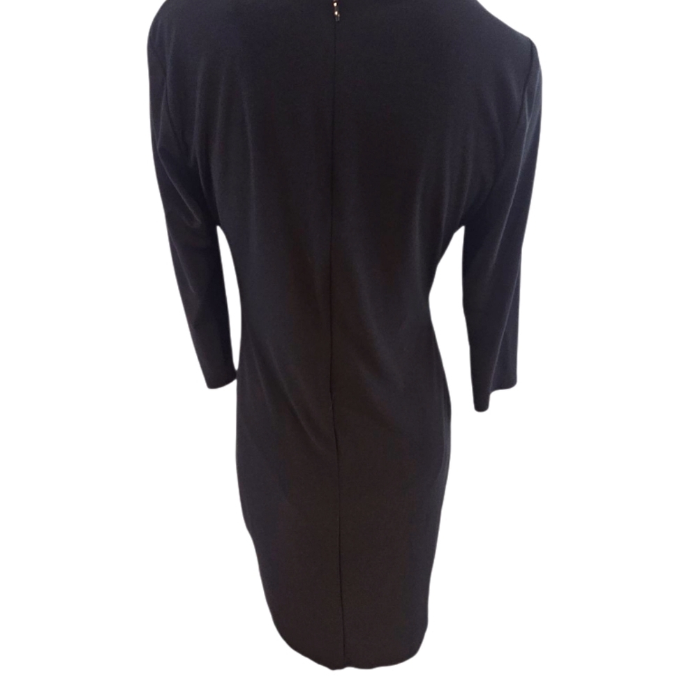Frank Lyman Design Size 10  Black and Teal Long Sleeve Dress - Picture 3 of 6